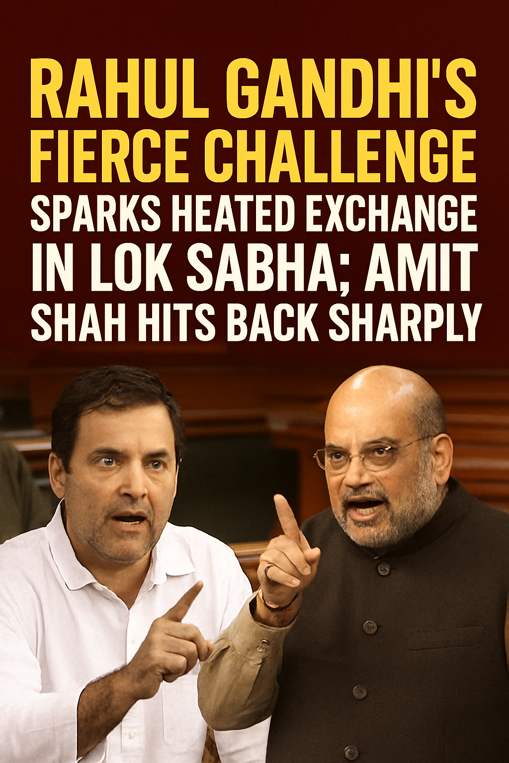 Rahul Gandhi’s Fierce Challenge Sparks Heated Exchange in Lok Sabha; Amit Shah Hits Back Sharply