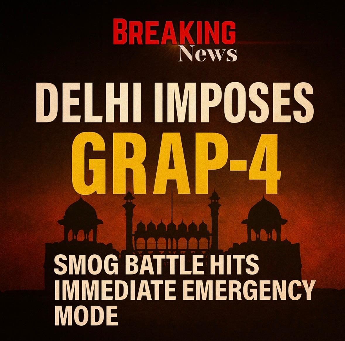 Delhi-NCR Air Emergency: GRAP-4 Imposed as Pollution Reaches ‘Severe+’ Level